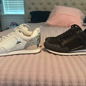 Michael Kors Dual-Tone Sneakers in White and Black